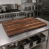 Thumbnail image #2 for John Boos Boos Block 36 x 30 x 1-1/2 Inch Blended Edge Grain American Black Walnut Kitchen Countertop, Varnique Finish