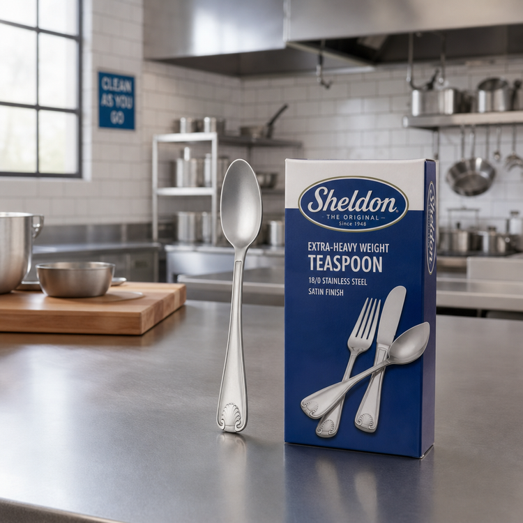 Product image #2 for Sheldon Extra-Heavy Weight Teaspoon, 18/0 Stainless Steel, Satin Finish