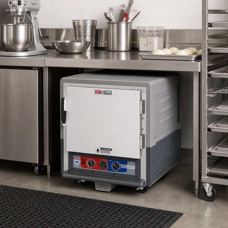Product image #2 for Metro C5 3 Series Mobile Under Counter Moisture Heated Holding and Proofing Cabinet with Gray Insulation Armour, 10-Pan Capacity