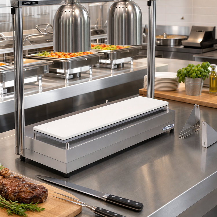 Product image #3 for Serv-Ware CBK-4 Stainless Steel Cutting Board Kit with Removable Board for EST4-1 and EST4-2 Carving Stations