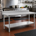 Thumbnail image #2 for Spec-Master Marine Series Stainless Steel Work Table with 4-1/2-Inch Backsplash and Undershelf, 120 x 30 Inches