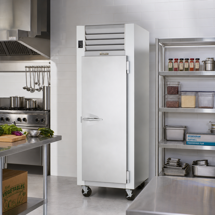 Product image #2 for Traulsen Spec-Line RLT126WUT-HHS One-Section Shallow Depth Reach-In Freezer with Half-Height Solid Doors