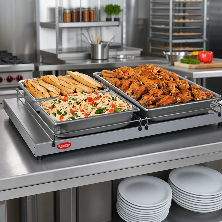 Product image #2 for Hatco Glo-Ray GRS-24-I Quick Ship 24 Inch W x 19.5 Inch D Freestanding Heated Shelf, 120V/350W