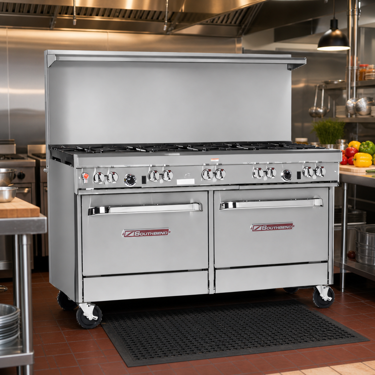 Product image #2 for Southbend Ultimate 60-Inch 8-Burner Gas Restaurant Range with Standard Oven and Convection Oven