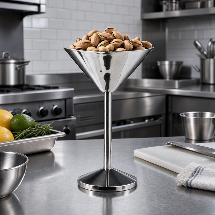 Product image #2 for American Metalcraft Stainless Steel Martini Glass Server, 10 oz.