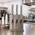 Thumbnail image #2 for Stainless Steel Triangular 3-Sided Beverage Sign for Coffee, Decaf, and Hot Water