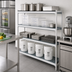 Thumbnail image #2 for Fermostock 4-Tier Perforated Polymer Shelving Unit Expansion Kit, 68W x 22D x 66H, Gray