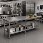 Thumbnail image #2 for Atosa USA, Inc. Mixrite ST3684EC 84-Inch x 36-Inch Stainless Steel Work Table with Adjustable Undershelf, 18/430 Top, NSF