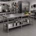 Thumbnail image #2 for Mixrite 84 Inch x 36 Inch Stainless Steel Work Table with Adjustable Undershelf