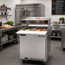Thumbnail image #3 for Beverage-Air Dual-Sided Mega Top Refrigerated Sandwich Prep Table, 27-Inch, 1-Section, 12-Pan
