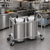Thumbnail image #2 for Atlas Metal 3-Stack Heated Self-Leveling Mobile Open Plate Dispenser for 5-Inch Round Plates