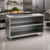 Thumbnail image #2 for Eagle Group Spec-Master Open Front Plate Cabinet with Stainless Steel Top and Fixed Shelf, 72 W x 18 D Inches