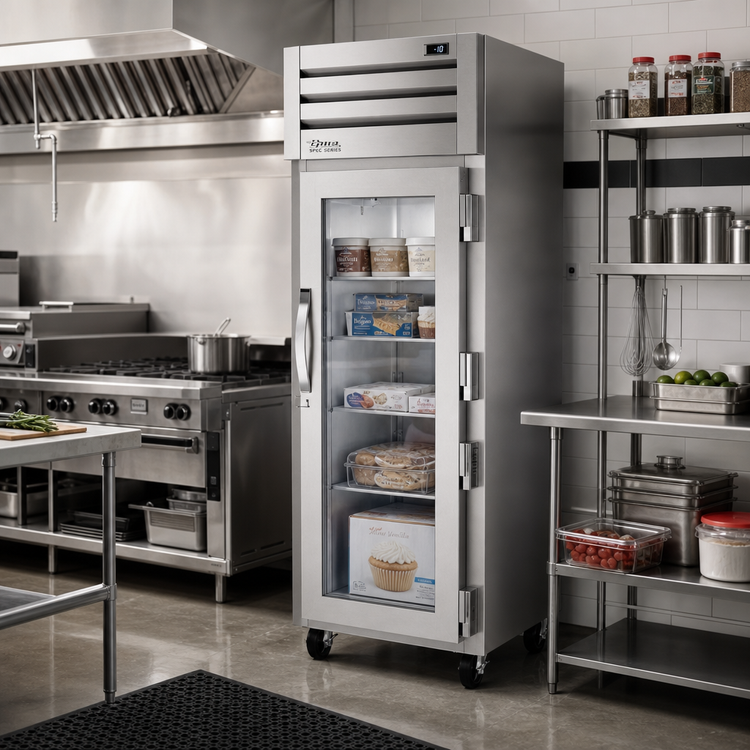 Product image #2 for True SPEC SERIES 1-Section Reach-In Glass Swing Door Freezer, 24-37 Cu. Ft., Self-Contained Top Mount