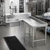 Thumbnail image #2 for Advance Tabco L-Shaped Island Soil Dishtable, Right-Hand Operator, with Pre-Rinse Sink, 4-Foot (47-Inch), 16 Gauge 304 Stainless Steel