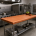 Thumbnail image #2 for Boos Block 96-Inch x 36-Inch American Cherry Edge Grain Kitchen Countertop, 3-Inch Thick, Penetrating Oil Finish