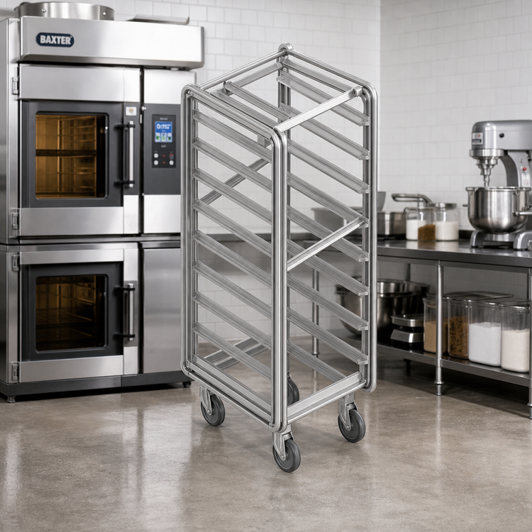 Product image #2 for Baxter Stainless Steel Single Side-Load Rack for Double Rack Oven, 12 Slides, 5-Inch Spacing