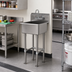 Thumbnail image #2 for Advance Tabco FC-FM-2219-F Freestanding Stainless Steel Service Sink with K-159 Gooseneck Faucet, 20 x 19-1/2 In. Bowl