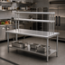 Thumbnail image #2 for Eagle Group SB Series Stainless Steel Work Table with Flex-Master Overshelf Kit, 72 Inch x 30 Inch