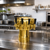 Thumbnail image #2 for Glastender Mushroom 4-Faucet Glycol-Cooled Draft Dispensing Tower, Polished Brass