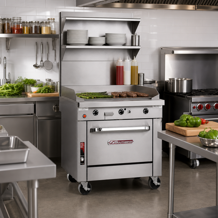 Product image #2 for Southbend Platinum 24-Inch Heavy Duty Gas Griddle Range with 1-Inch Plate and Cabinet Base