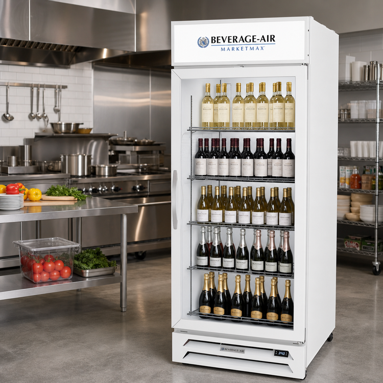 Product image #2 for Beverage Air MarketMax 30-Inch White 1-Section Reach-In Wine Merchandiser