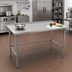 Thumbnail image #2 for John Boos Stallion 84-Inch x 24-Inch Stainless Steel Work Table with 1-1/2-Inch Rear Up-Turn