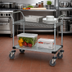 Thumbnail image #2 for Quantum Chrome Wire and Galvanized 2-Shelf Utility Bus Cart