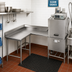 Thumbnail image #2 for Eagle Group Corner Clean Dishtable, 72 Inch Machine-to-Corner x 60 Inch Corner-to-End, 30 Inch Deep, 16-Gauge 304 Stainless Steel Top