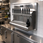 Thumbnail image #2 for Perlick Corporation 3076-12 12-Faucet Wall-Mount Air-Cooled Stainless Steel Modular Draft Beer Dispensing Tower
