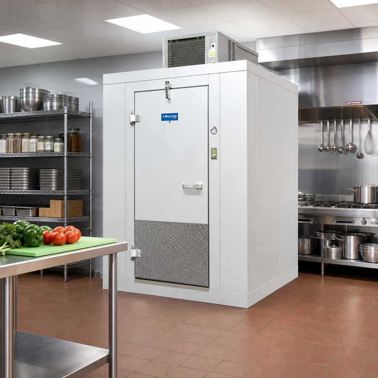 Product image #2 for Arctic Industries 8' x 8' Indoor Floorless Walk-In Cooler with Remote Pre-Assembled Refrigeration