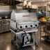 Thumbnail image #2 for Magicater AGA Approved 30-Inch Transportable Liquid Propane Outdoor Charbroiler, 4-Burner, Stainless Steel