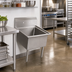 Thumbnail image #2 for Omcan USA 1-Compartment Pot Sink with 18 x 18 x 11-Inch Bowl, 304 Stainless Steel, and 9-3/4-Inch Backsplash