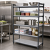 Thumbnail image #2 for Cambro Camshelving Basics Plus 21-Inch x 42-Inch 5-Shelf Solid & Vented Polymer Shelf Kit, Brushed Graphite