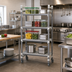 Thumbnail image #2 for Cambro Camshelving Elements XTRA High Density Top Rail Mobile Starter Unit, 24 x 36 x 80 Inches, 4-Shelf Vented, Speckled Gray