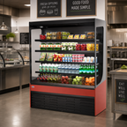 Thumbnail image #2 for Federal Industries Vision Series VRSL3678S Open-Air Refrigerated Display Case, 36W x 24D x 78H, 4-Tier Shelves, Self-Contained R290