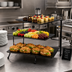Thumbnail image #2 for American Metalcraft 3-Tier Rectangular Foldable Buffet Display Stand, Black