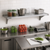 Thumbnail image #2 for Valu-Master 54 Inch x 24 Inch Solid Commercial Shelf, Galvanized Steel, Gray Epoxy Finish