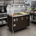 Thumbnail image #2 for Vollrath 2-Series Affordable Portable 3-Well Hot Food Station Deluxe with Buffet Breath Guard and Lights, Walnut Woodgrain