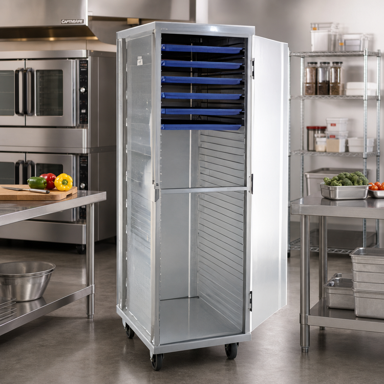 Product image #2 for Carter-Hoffmann E8639 Enclosed Unheated Aluminum Pan Rack Storage Cabinet, 39 Tray Capacity