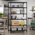 Thumbnail image #2 for Quantum Wire Shelving Starter Kit, 60 x 24 x 63 Inches, 5 Shelves, Black Epoxy Antimicrobial Finish