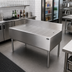 Thumbnail image #2 for Krowne Royal Series Free-Standing Underbar Drainboard, 48W x 24D, Stainless Steel, 6-Inch Splash