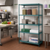 Thumbnail image #2 for Metro Super Erecta Pro 4-Shelf Stationary Polymer Shelving Starter Unit, 18 x 24 x 63 Inches