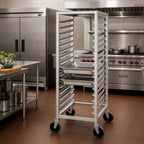 Thumbnail image #2 for Channel Manufacturing SSPR-5S3 10-Pan Stainless Steel Side-Load Steam Table Pan Rack, 12 x 20, 5-Inch Spacing
