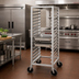 Thumbnail image #2 for Channel Mobile Stainless Steel 10-Pan Side-Load Steam Table Pan Rack for 12 x 20 Pans