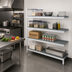 Thumbnail image #2 for Fermostock 4-Tier Polymer Shelving Expansion Unit, 64W x 18D x 83H, Gray