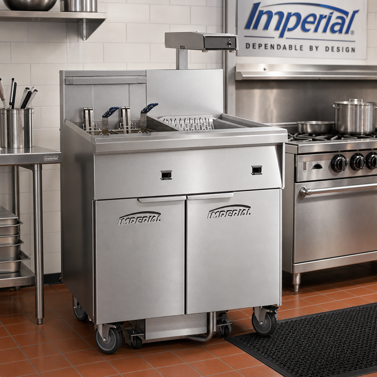 Product image #2 for Imperial 75 lb. Electric Floor Fryer with Built-In Filter System and Dump Station