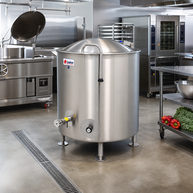 Product image #2 for Legion LTI-150 150-Gallon Stationary Direct Steam Kettle, 2/3 Jacketed