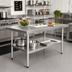 Thumbnail image #2 for Serv-Ware 48 Inch x 30 Inch Work Table with Stainless Undershelf