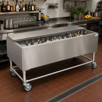 Thumbnail image #3 for John Boos UBBB-2448-X Mobile Stainless Steel Bar Ice Bin, 48 x 24 Inches, Without Backsplash, 5-Inch Locking Casters