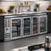 Thumbnail image #2 for Beverage-Air 48-Inch Pass-Thru Back Bar Refrigerator with 4 Glass Doors, Stainless Steel Top, Open Food Rated